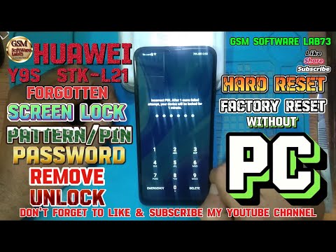 Huawei Y9s Hard Reset|Huawei STK-L21 Factory Reset|Y9s Pattern Unlock|without PC|GsmSoftWareLab73