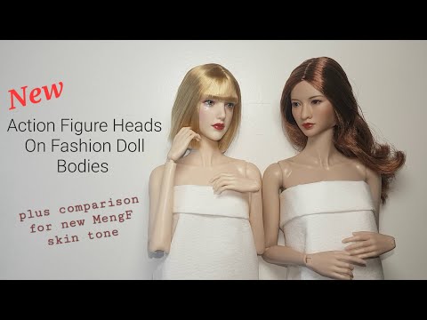 Action figure heads on MengF fashion doll bodies - Super Duck SDH019-B & Asian head mold - Stunning!