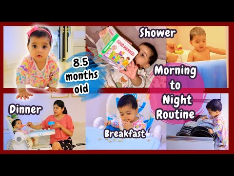 Vlog : A Day in a Life of Baby 😁 ! 8 month old routine ! 8:30a.m. To 10:00p.m. ! Lunch To Dinner !