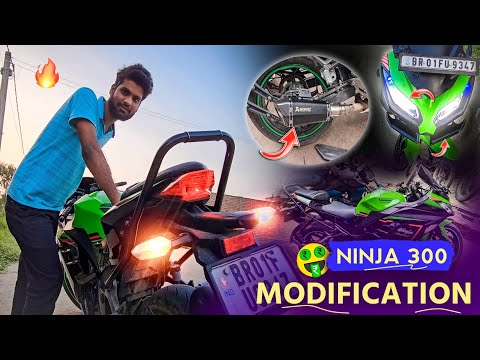 Ninja 300 modification | ninja 300 exhaust modified | ninja 300 bike modified