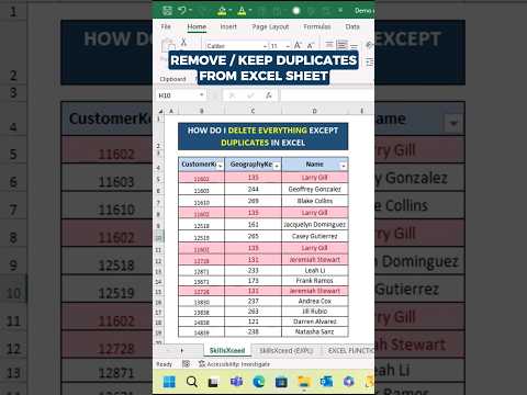 Excel Hack: Remove Duplicate Entries in SECONDS! #shorts #exceltips #learnexcel