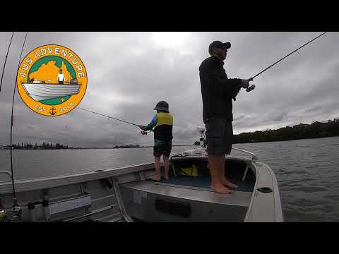 5 year old catches big Flathead! 🎣