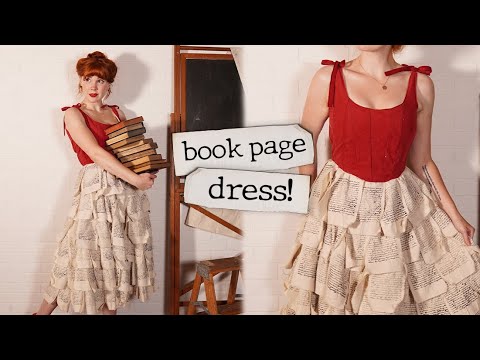 Making a Book Page Dress! || "Walking Library" Part One