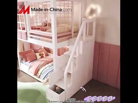 Parents want functionality, kids want fun! This bunk bed with slide and stair has it all! #kidsbed