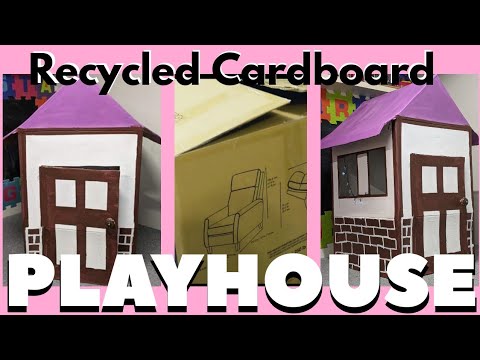 How To Make Cardboard Playhouse | Recycling old cardboard #DIY project