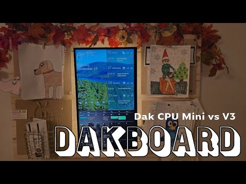 DakBoard Family Calendar using Mini CPU vs. V3 on a Touchscreen