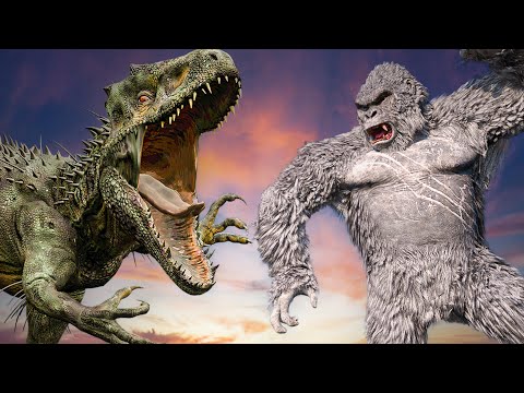 Kong VS Indominus Rex | Kingdom of the Planet of the Apes | Best of Dinosaur T-Rex Attack (2024)