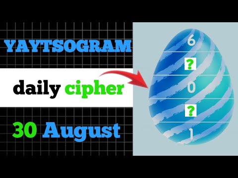 yaytsogram cipher | 30 Aug Cipher | yaytsogram daily cipher | yaytsogram code #yaytsogram #code