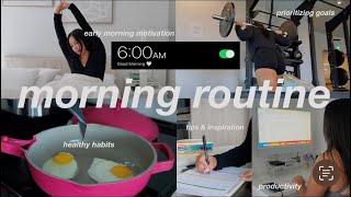 6AM morning routine🌱 peaceful & productive, changing my life, healthy tips, making goals 2023