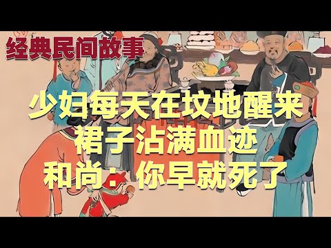 民间故事：少妇每天在坟地醒来，裙子沾满血迹，和尚：你早就死了#故事