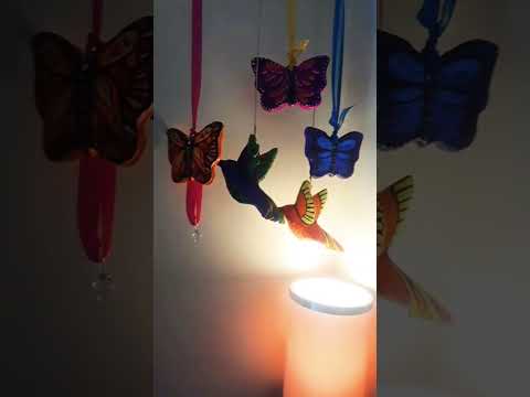 Diy beautiful wall hanging using wall putti #shorts #viral #butterfly #wallhanging