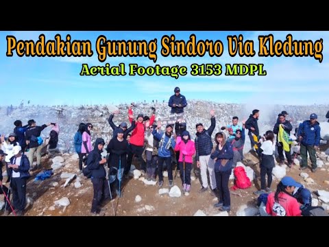 Pendakian Gunung Sindoro Via Kledung Temanggung | Aerial Footage Kawah Puncak Sindoro