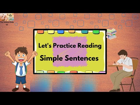 Simple Sentences for Kids/ Reading Basic Sentences / Practice Reading English/ English Fluency