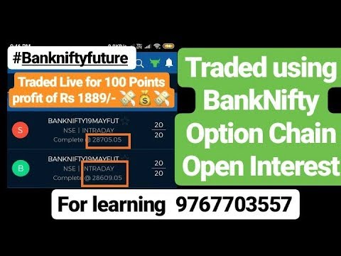 Traded BankNifty Future on 16th May'19 Using Option Chain Open Interest