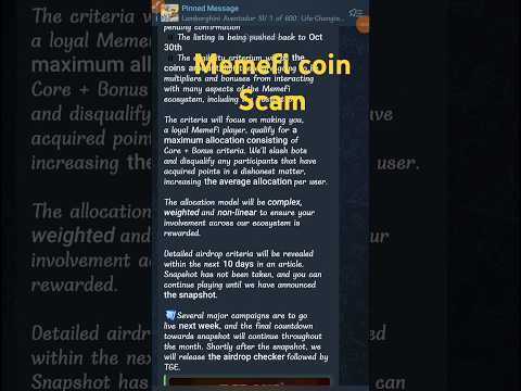 memefi coin scam or real #shorts  #viral #memefi