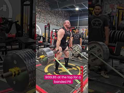 900 POUND DEADLIFT AGAINST BANDS | Ilya Khazov #gym #deadlift #lifting