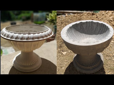 PAANO GUMAWA NG FLOWER POT GAMIT ANG SEMENTO|HOW TO MAKE CEMENT FLOWER POT|MINI VLOG|BESHDAK