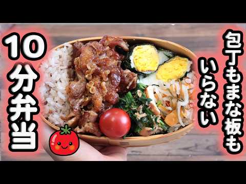 Pork, Green Onion, and Ginger Sauce Bento - Easy Bento Made in 10 Minutes