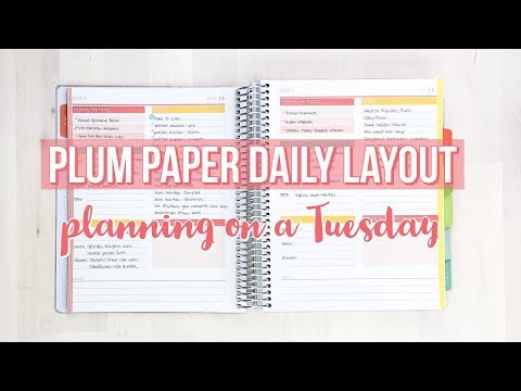 Planning on a Tuesday | Daily Plum Paper Planner