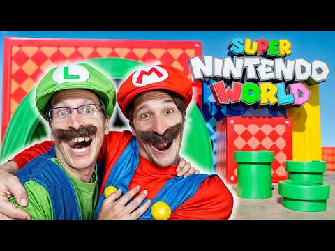 Mario & Luigi Visit Super Nintendo World In Real Life