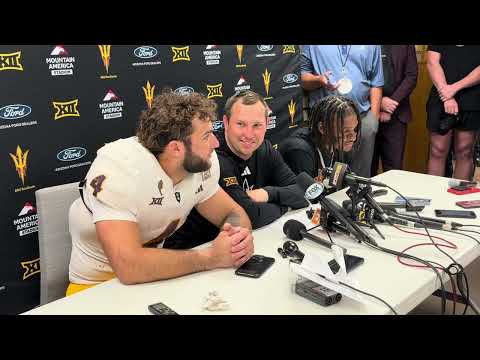 Kenny Dillingham, Cam Skattebo, & Xavion Alford on ASU's win over Arizona