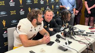 Kenny Dillingham, Cam Skattebo, & Xavion Alford on ASU's win over Arizona