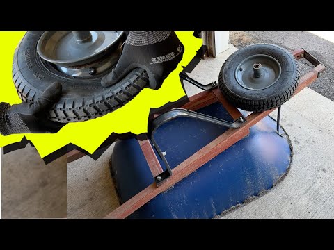 Wheelbarrow - Replace Tire Valve Stem & Break Bead