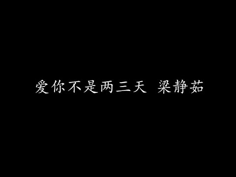 爱你不是两三天 梁静茹 (歌词版)