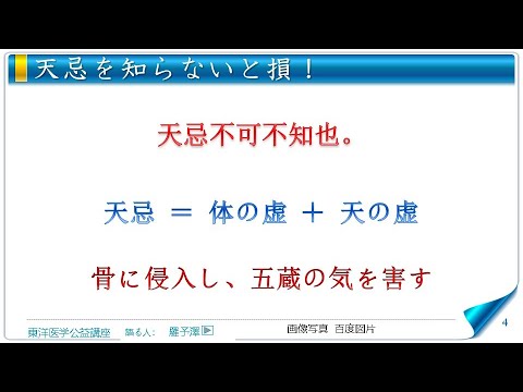 東洋医学公益講座　第286回黄帝内経‗八正神明論2