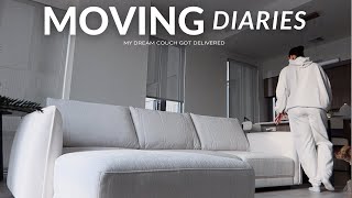 MOVING VLOG: my dream couch got delivered!!