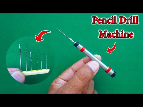 World's Smallest Pencil Drill Machine | How To Make Mini Electric Drill Machine | Pencil Drill DIY