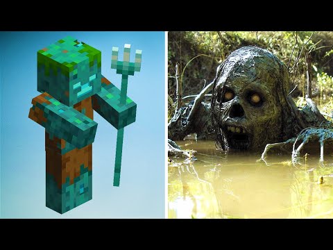 実生活でのMinecraftのキャラクター（武器、ツール、モブ）