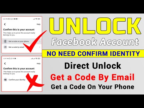 how to unlock facebook account without confirm your identity facebook | get a code on your phone