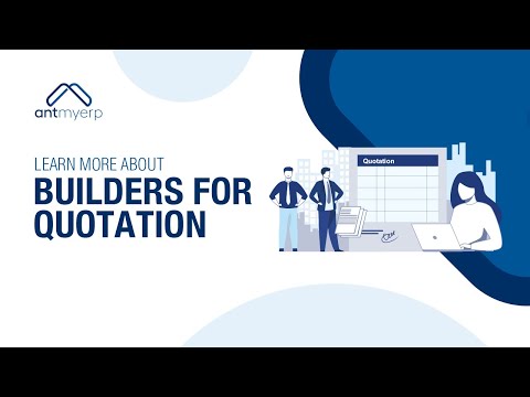 Builders for Quotation | Quotation Management Module- English