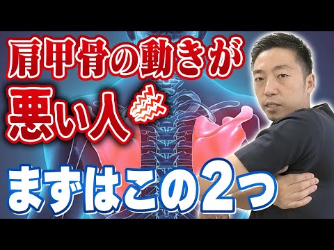 【プロが教える肩甲骨セルフケア】肩甲骨の動きが悪い人はまずこの２つ‼︎１日１分！１週間で劇的に変わります‼︎