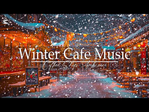 Winter Night Jazz❄️Relaxing Jazz Piano Music and Snow Ambience in Winter☕Soft Jazz Music