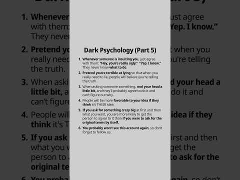 Dark Psychology #Psychology #manipulation