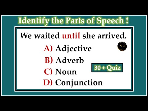 The Parts Of Speech Test | 30 + Parts of Speech Practice Questions | No.1 Quality English