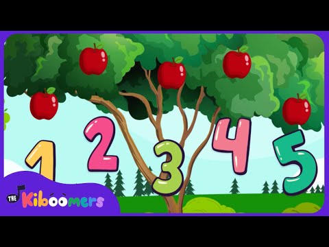 Five Red Apples | Counting Song | The Kiboomers Kids Songs and Nursery Rhymes