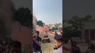 Monster bike se entry#viralshort #shortsfeed #short#raipurdiaries #party #entry#foggy #sprakel