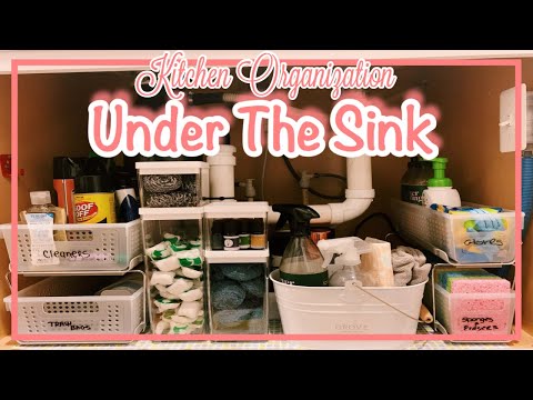 HOW TO ORGANIZE UNDER THE KITCHEN SINK| KITCHEN ORGANIZATION | MIKA MARIE