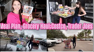 Meal Plan, Grocery Haul & Food! Costco & Trader Joes shopping & Haul!