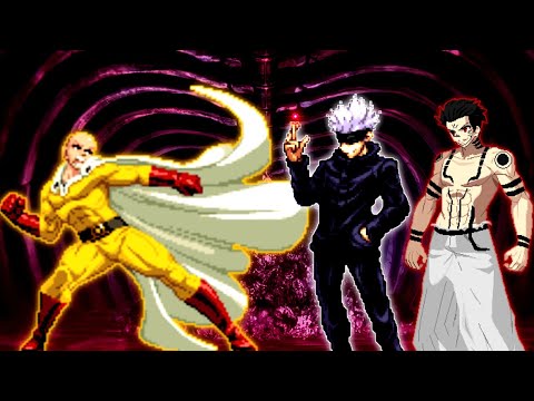 Accurate Saitama SM OP VS Gojo Six Eyes OP & Manga Sukuna V5 OP in Jump Force Mugen