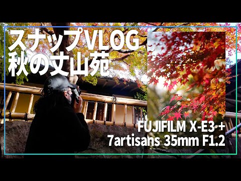 【 紅葉スナップVLOG 】愛知県安城市の丈山苑に行ってきたよ【 FUJIFILM X-E3 + 7artisans 35mm F1.2 】