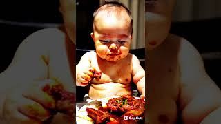 Kids funny eating video