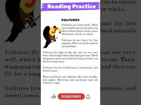 #shorts  ||English Reading Practice ||   English Reading || Vultures