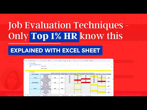 Job Evaluation Techniques - How to Evaluate a Job Profile as an HR | Explained with Excel