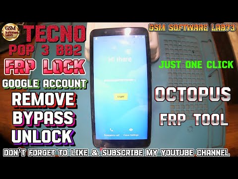 TECNO POP 3 FRP BYPASS|TECNO POP 3 BB2 Google Account Unlock by Octopus FRP Tool