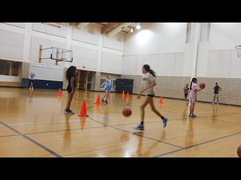 Basketball practice moving with ball and have good ball control with movement #teamwork #workhard