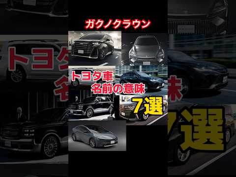 トヨタ車名前の意味7選‼️#トヨタ #新型車 #shorts #車